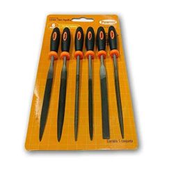 Krost Needle File Set With Plastic Handle And Various Shapes (Orange)-24