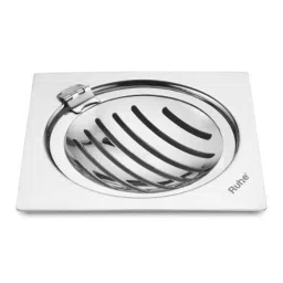 Ruhe 5x5 inch Stainless Steel Glossy Finish Vertical Neon Square Flat Cut Floor Drain with Hinged Grating Top, 16-0509-51-picture-49
