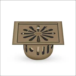 Sanjay Chilly Ezee 6x6 inch Stainless Steel 304 Brushed Bronze Square Floor Drain with Anti Cockroach &a; Insect Trap, SCCT-SE-BB-153-image-66