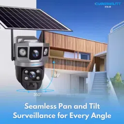 Cybernautt X7S-W 6MP Dual Lens UHD PT Solar Smart Wi-Fi Camera with Night Vision, Human/Motion Detect, 2 Way Audio, Notification &a; Support 128GB SD image 5