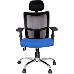 Rajpura Brio High Back Black &a; Blue Adjustable Arms Revolving Office Executive Chair, RSE202-Black &a; Blue-11