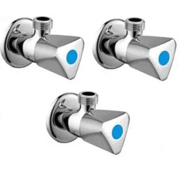 Senkiddpro Triangle Stainless Steel Chrome Finish Wall Mounted Angle Cock (Pack of 3)-image-28