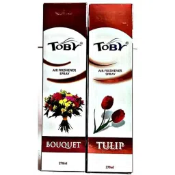 Toby 2 Pcs 270ml Bouquet &a; Tulip Long Lasting Fragrance Air Freshener Spray Set-36