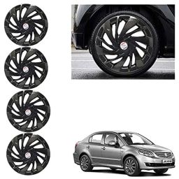 Auto Pearl 4 Pcs 15 inch ABS Black Car Wheel Cover Set for Maruti Suzuki SX4, WCBLK30-picture-21