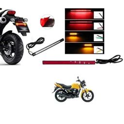 Kozdiko 48 SMD Bike Red Flexible LED Strip Tail Brake Light with Yellow Turn Indicator Light for Suzuki Slingshot Pulse-18