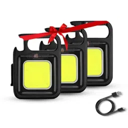 Pick Ur Needs 6W 30 SMD Black Mini Pocket Multifunction Rechargeable Keychain Light (Pack of 3)-picture-21