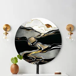 THE ARTMENT Black & White Gold Scape Wall Art-picture-3