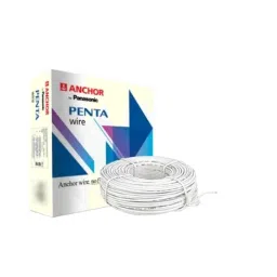Anchor By Panasonic Penta 1 Sqmm Single Core Copper FR White Electric Wire for Industrial &a; Domestic Use, 96333, Length: 90m-picture-17