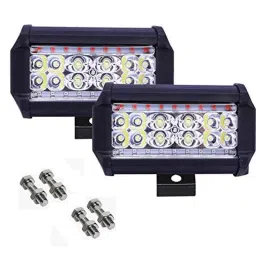 AllExtreme Ex30F2P 30 Led Fog Light Bar Flood Led Work Multi Rows Amber &a; White Light Waterproof Driving Lamp Universal For Car Motorcycle Bike (60W), (Pack of 2)-32
