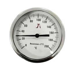 Japsin Instrumentation 0 to 200 deg 4 inch Stainless Steel Analog Dial Thermometer, JI-BMT-1009-25