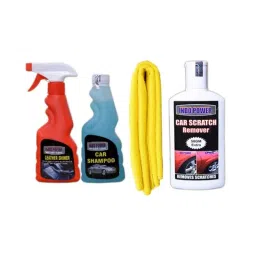Indopower Ff811 Leather Shiner Spray, Car Shampoo, 1 Pc Car Cloth, Scratch Remover Kit, AHh813-image-4