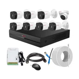 CP Plus 2.4MP Indoor &a; Outdoor CCTV Combo Kit with 8Ch DVR, 7 Bullet 1 Dome Camera, 8Ch SMPS, 70m Copper Cable &a; Connectors-17