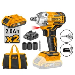 Ingco 20V 220Nm Lithium-Ion Cordless Impact Driver &a; Wrench, CIWLI20208-21