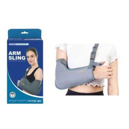 STERGIC IRIS Nylon Grey Arm Sling for Shoulder, Immobilization &a; Fracture Support, Size: S-18