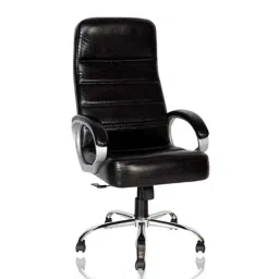 Woodberg Zen Black High Back Leatherette Ergonomic Revolving Office Chair with 360 deg Swivel Wheels, WBH107BL-image-23