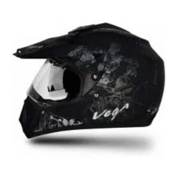 Vega Off Road Black Silver Full Face Helmet, Size (Medium, 580 mm)-picture-14