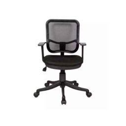 Regent Black Net Square Mesh Office Chair-2