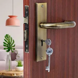 Saze 8 inch Stainless Steel Antique Matt Finish Silver Key Plate Mortise Door Lock Pull Handle Set, MG-1103-image-47