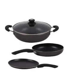 Lifelong Popular Non-Stick 3Pcs Grey Cookware Set with Induction and Gas Compatible, LLCK18-picture-4