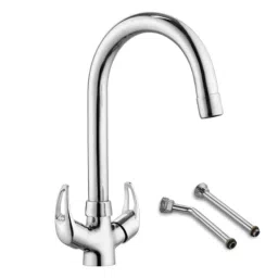 Ruhe Aqua Brass Chrome Finish Centre Hole Basin Mixer with 15 inch Round Swivel Spout, 11-0817-RM-picture-3