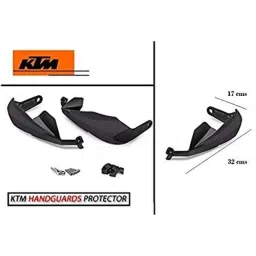 AOW Bike Hand Guard Protector Universal for All KTM Models (Pack of 2) Black Colour B-96-42