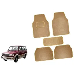 Auto Pearl 5 Pcs Polyester Beige Car Floor Carpet Set for Toyota Qualis-picture-30