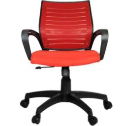 Rajpura Boom Medium Back Red Centre Tilt Mechanism Revolving Office Executive Chair-image-40