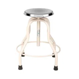 Medsor Impex 30x19x25cm Mild Steel Multicolour Revolving Stool with Stainless Steel Top-picture-18