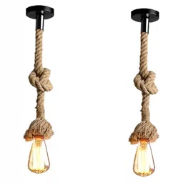 Whiteray Beige 2 Pieces Wooden Contemporary Abstract Shaped Ceiling Lamps-image-34