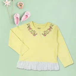 MeeMee Girls Floral Cotton T-shirt-image-97