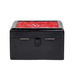 Contrast Living Black Printed Wooden Jewellery Organizer-23