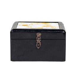Contrast Living Floral Printed Wooden Jewellery Box-22
