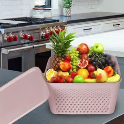 Kuber Industries Pack Of 3 Square Storage Baskets with Lid-10
