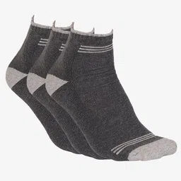 Bodycare Men Pack of 3 Patterned Moisture Wicking Combed Cotton Ankle Length Socks-picture-49