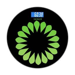 Venus 180kg Tempered Glass Black &a; Green Electronic Digital Body Weight Machine with LCD Display, EPS-7299-6