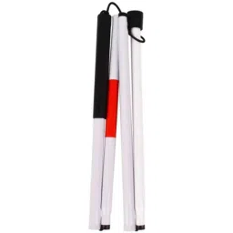 Paxmax 48.82 inch Red Aluminium Alloy Folding Reflective Walking Stick for Vision Impaired &a; Blind People-image-2