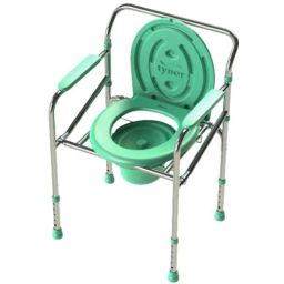 Tynor Rigid Steel Frame Commode Chair, L35UJZ, Size: Universal-7