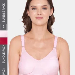 Souminie Pack Of 2 Full Coverage Seamless Cotton Minimizer Bra-picture-49