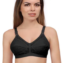 Eve's Beauty Floral Self Design Full Coverage Cotton Minimizer Bra Side Shaper-25