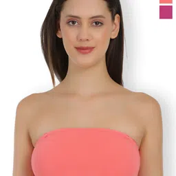 SELFCARE Pack of 2 Full Coverage Non Padded Strapless Bandeau Bras All Day Comfort-12