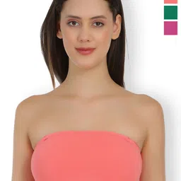 SELFCARE Pack Of 3 Cotton Non Padded Full Coverage Bandeau Bras With All Day Comfort-picture-15