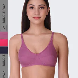 POOJA RAGENEE Pack Of 3 Non-Wired Non Padded All Day Comfort T-Shirt Bra-image-78