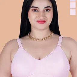Souminie Pack Of 3 Full Coverage Non Padded Cotton Everyday Bra- All Day Comfort-picture-18