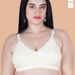 Souminie Pack Of 2 Full Coverage Non Padded Cotton Everyday Bra- All Day Comfort-picture-5