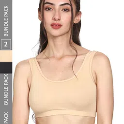 MYSHA Pack Of 2 Full Coverage Dry Fit Workout Bra With All Day Comfort-59