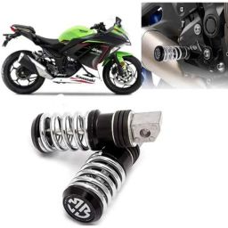 Auto Pearl 2 Pcs Steel Black Foot Rest Spring Coiled Set for Ninja 300-picture-15