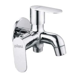 Kingsbury Oko Brass Chrome Finish 2 in 1 Bib Cock, BFS-Oko 2X1BC10-21