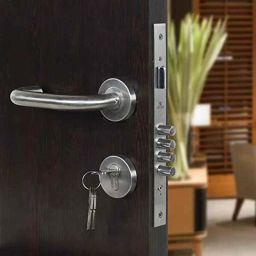 Voltizi Stainless Steel Matt Finish Bedroom Mortise Door Lock Set with 3 Keys, MG1102-image-41