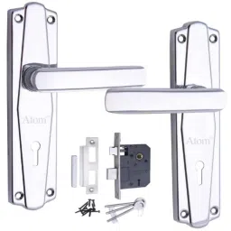 ATOM 7 inch Brass &a; Iron Chrome Plated Finish Mortise Door Lock Set, MH-609-KY-CP-image-96