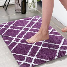 Aura Purple & White Anti-Skid 1850 GSM Bath Mat-image-80